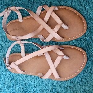 Amazon Essentials Casual Strappy Sandal | Tan/Natural | Size 6.5